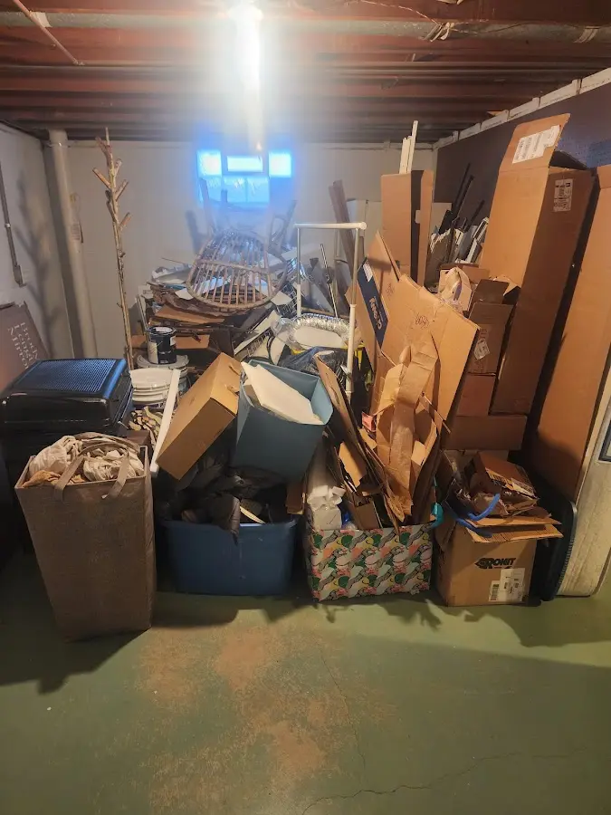 Roll-off dumpster container at job site for 8 Yard Dumpster Rental in Beacon